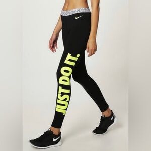 Nike Pro Just Do It Neon Pants